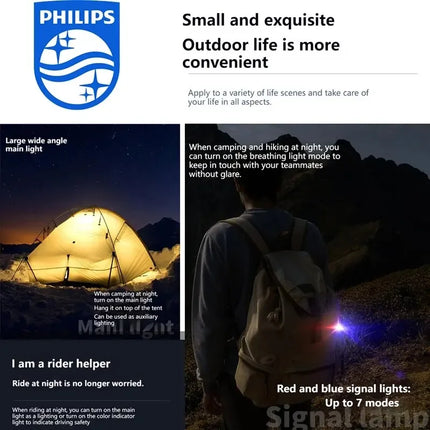Philips 2025 New SFL1126 Flashlight Small Flashlight Led Portable Flashlight EDC With 4 Lighting Modes For Self Defense Camping