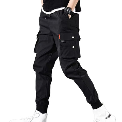 Men Vintage Cargo Pants Thin Multi-pocket Oversize Trousers Cotton Casual Jogger Jogging Streetwear Patch Male Clothing 2025 Z1