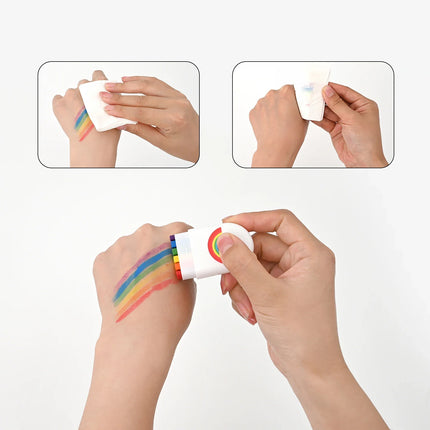 6 Colors Rainbow Crayon Paint Stick - Colorful Birthday Party Favors , Family Theme Party Supplies Gift