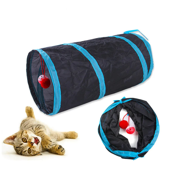 Cat Tunnel Pet Supplies Cat S-Type Play Tunnel Foldable Cat Tunnel Cat Toy Breathable Drill Barrel for Indoor Loud Paper