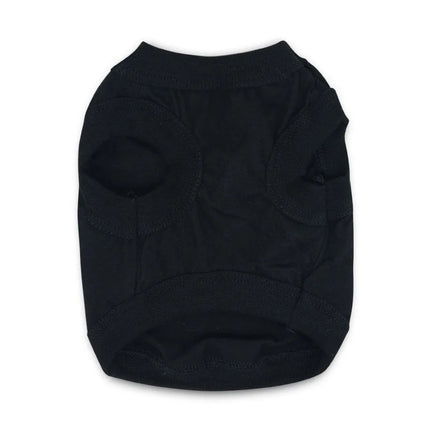 Cotton Dog Tank Top, Solid Color Sleeveless Pet T-Shirt, Breathable Dog Clothes for Small Dogs Chihuahua Yorkie