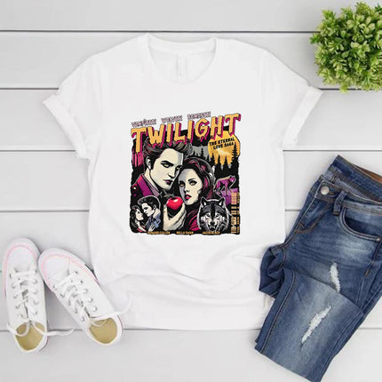 Vintage Twilight T-Shirt Twilight Fans Homage T-shirt Retro Unisex Tshirts Short Sleeve Vampires Shirt Top Gift for Book Lover