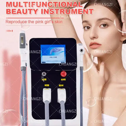 3 In 1 OPT IPL Diode Laser Beauty Machine Permanent Hair Removal Nd Yag Laser Tattoo Removal RF Skin Lifting Whitening