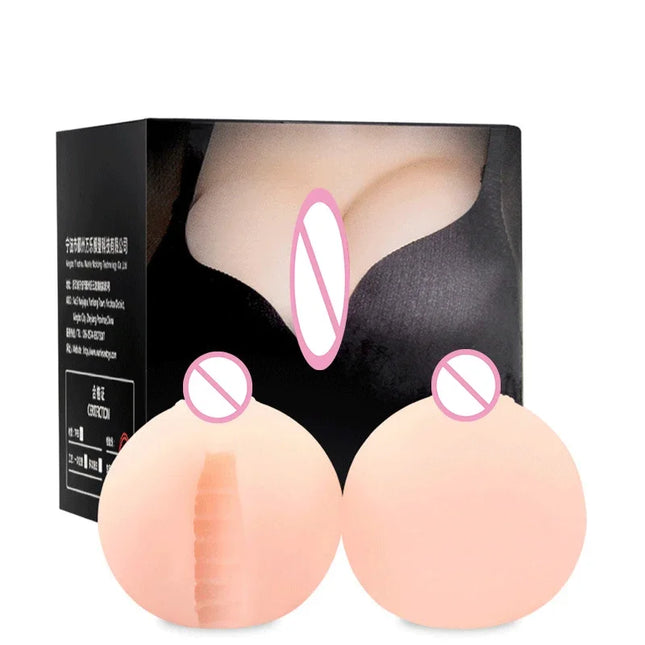 2/1pcs Silicone Artificial Breast Fake Breast Male Masturbation Breast Pressure Squeeze Ball Adult Products Vagina for Sex Toys