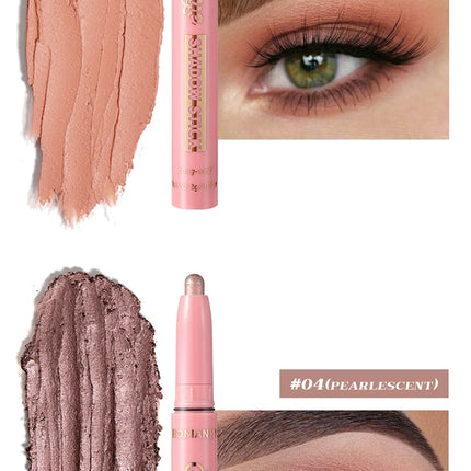 6Pcs Set Matte Effect Eyeshadow Stick   Natural and long-lasting Multi-purpose Shiny Metallic Matte Shimmer Highlighting Eyeline