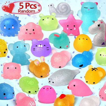 50-5PCS Kawaii Squishies Mochi Anima Squishy Toys For  Antistress Ball Squeeze Party Favors Stress Relief Toys For Birthday
