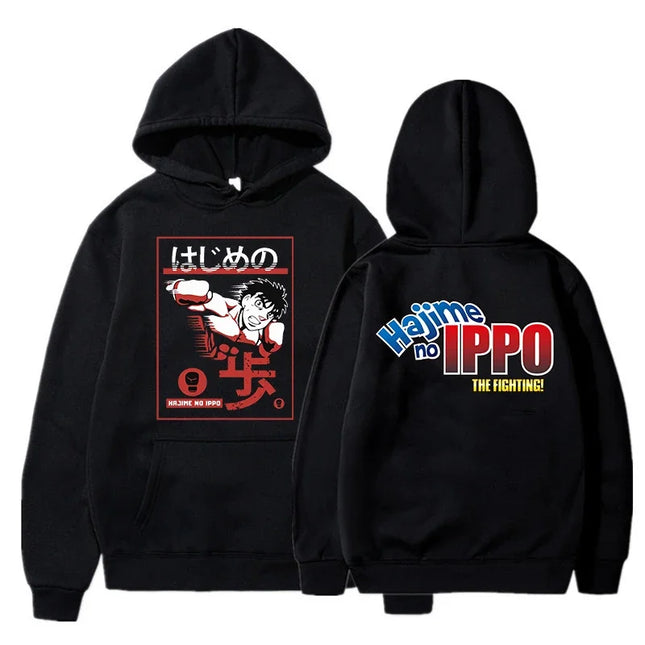 Men Women Makunouchi Takamura Harajuku Pullovers Hajime No Ippo Funny Hoodies KGB Manga Y2k Sweatshirt Japanese Anime Clothes