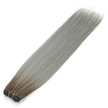 Alibaby Straight Hair Bundles Extensions Smooth Ombre Hair Weaving 26Inch Long Synthetic Straight Hair Bundles Full to End 150g