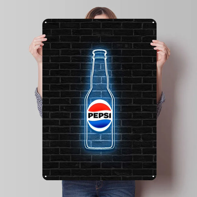 Pepsi Neon Sign Metal Signs Vintage Poster Bedroom Decoration Living Room Custom Tinplate Sign for Wall Art Decoration Retro