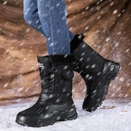 Men Winter Snow Boots Outdoor Fishing Shoes Snow Trekking Shoes 2024 New Male Outdoor Walking Fishing Men Sneakers Men Boots