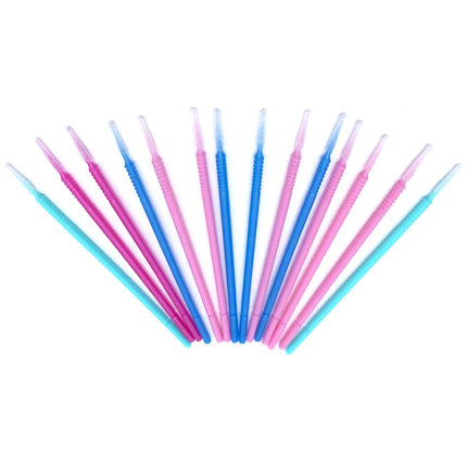 100pcs Bendable Micro Brushes Disposable Microbrush Applicators Eyelash Extensions Glue Cleaning Brush for Lash Extension