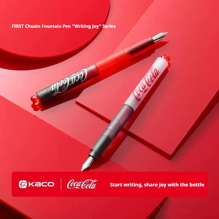 KACO Coca Cola Fountain Pen,EF Hooded Nib Leak-Proof Technology&Iconic Coke Aesthetics Pen For Young Writers&Collectors BestGift