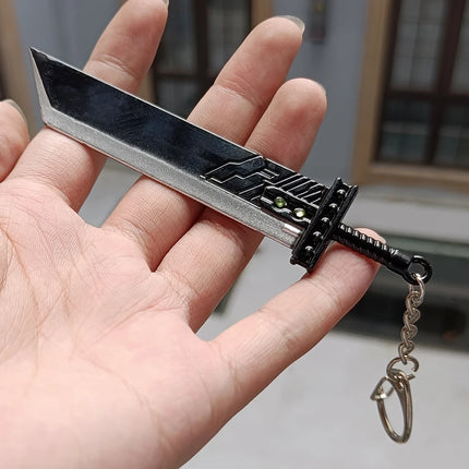 Game Final Fantasy 7 Cloud Buster Sword Keyring Remake Sword Zack Fair Metal Pendant Fans Cosplay Jewelry Gift