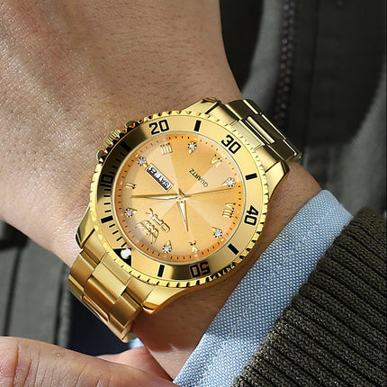 OPK 8171 Men's Watches Simple Casual Original Quartz Watch for Man Waterproof Stainleess Steel Luminous Dual Calendar Display