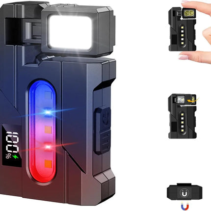 Multifunctional Mini  Flashlight with Clip, Rechargeable Rotating Magnetic Work Light,Portable Hands Free Light for EDC Outdoors