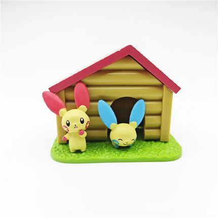 Genuine Rement Pokemon Forest Recreation Ground Series 6 Pcs Blind Box Desktop Ornament Birthday Present Children's Toys