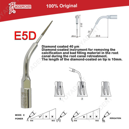 Woodpecker Tips DTE Dental Ultrasonic Endo Scaler Tips Scaling Tips Fit EMS UDS NSK SATELEC Scaler Handpiece Dentistry Tools