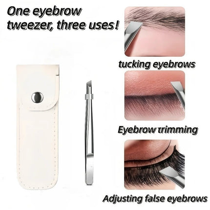 High-quality Stainless Steel Tweezers Suitable for Eyebrow and Beard Grooming Multi-functional Beauty and Facial Care Tool