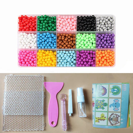 Beads Puzzle Crystal DIY Water Spray Beads Perlen Set Ball Games 3D Handmade Magic Toys for Children Water Mist Magic Beads