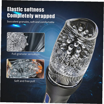 Smart Fitness Male Intimate Tool Adjustable Rotation Vibration Speed Elastic Soft Material Ergonomic Shape Waterproof