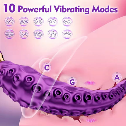 Octopus Tentacle Anal Vibrator for Women G-Spot Clitoris Stimulator 360° Rotation Vagin Massager Masturbation Adult Sex Toys