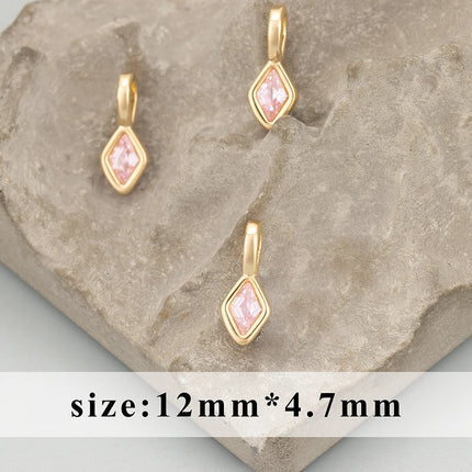 GUFEATHER,6pcs/lot,MH24,jewelry accessories,18k gold rhodium plated,copper,zircons,hand made,charms,diy pendants,jewelry making