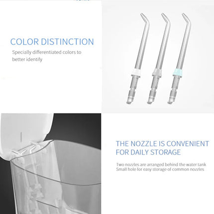 10 Modes Electric Dental Water Pick 800ML Countertop Oral Irrigator Home Use Teeth Cleaner with 5 Multi-Purpose Nozzles