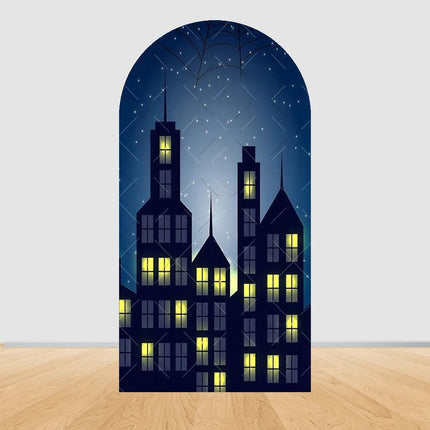 Spider Man Arch Backdrop Cover Web Pattern Design For Boys Birthday Party Superhero Theme Photo Booth Background Decor Prop