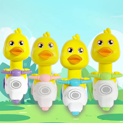 Children's press duck motorcycle toy, inertia scooter