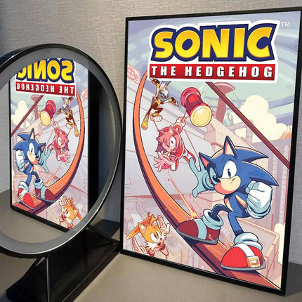 Sonic Game Poster Print A5-A2 - Wall Art Decor Room Office Gift / Poster Sonic A5-A2 - Déco Murale Bureau Cadeau