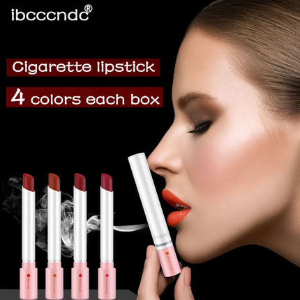 Colors Cigarettes 4 Lasting Stick Waterproof Pack Lip Set Lipstick Long Matte Lipstick Transparent Lipstick Valentine's Day Gift