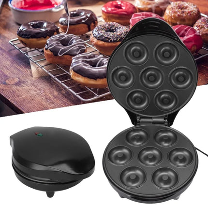 Donut Maker Machine Makes 7 Doughnuts High Power Mini Donut Machine For Breakfast Snacks Desserts Black