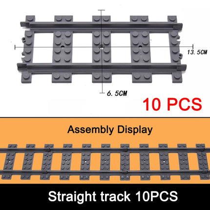 NEW City Trains Flexible Tracks Soft Straight Curved Rails Switch Building Block Creative Models Railways Toys For Kids Gifts