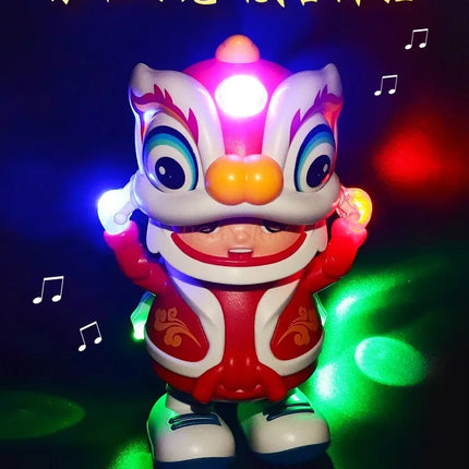 Dance, lion dance, little boy, electric lighting, music robot, male and female children, baby cartoon toys