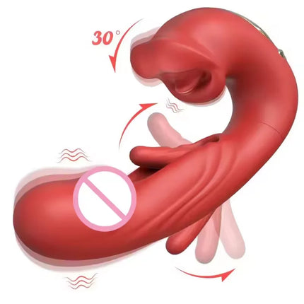 Powerful Tongue Vibrator for Women Licking Dildo Clitoris Stimultor Finger Flapping Vagin Massager Masturbator Adults Goods 18+