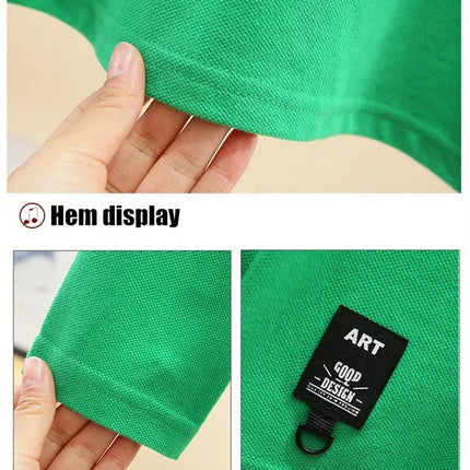 2024 New Spring Children's Polo Shirt 100% Cotton Stand Collar Kids Long Sleeve Tops For Teens Boys 4-15 Years School Uniform