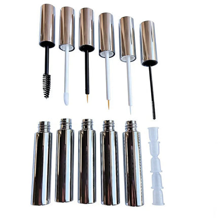10ml Empty Mascara Tube Eyeliner Lip Gloss Tubes With Wand Applicator Eyelash Cream Container Plastic Lipstick Lip Balm Bottles