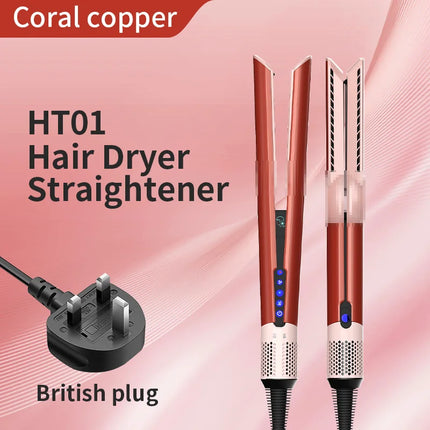 Hair Straightening Comb Hair Dryer HT01 Huaqiangbei Flat Iron Straightener Negative Ion No Hair Damage Dry Wet Use