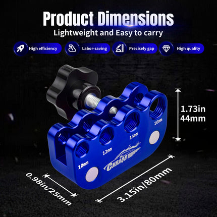 Ergonomics Spark Plug Gap Tool With Steel Feeler Gauge for M10 M12 M14 M16 Spark Plugs Aluminum With Magnet