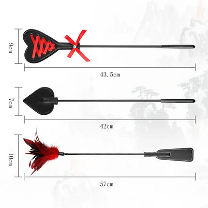 【AD】Sex Toys PU Leather Flirting Feather Tickled Whip Spank Flogger Clit Tickler BDSM Bondage Slave Erotic Adult Toys