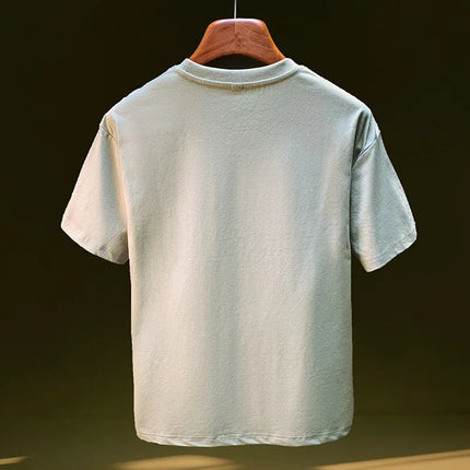 Men's short-sleeved T-shirt, new for summer 2025, American fashion brand T-shirt, loose fit, five-quarter sleeve top