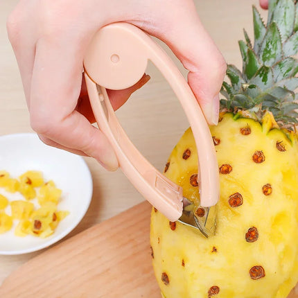Kitchen Stainless Steel Pineapple Eye Corer Fruit Vegetable Knives Stem Remover Clip Strawberry Huller Peeler Tweezers Gadgets