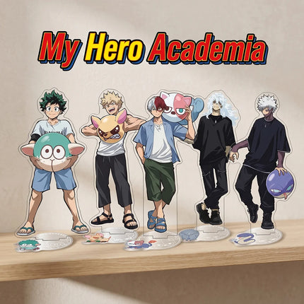 My Hero Academia Animal Beach Ball Ver 15CM Double Sided Acrylic Stand keychain 2026 New Anime Stand Dabi Deku Desk Decor Gift