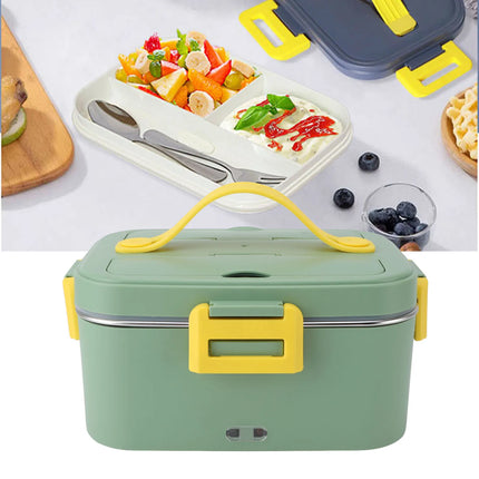Electric Lunch Box 1.8L 360 Degree Circulation Heating SUS304 Liner Dishwasher Safe Portable Heated Lunch Box for Office Travel