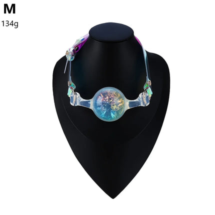 Sex Flirting Colorful Mouth Gag Toy For Adult Couples Adult Erotic BDSM Silicone Harness With Dribbling Soft Ball Mouth Plug 18+