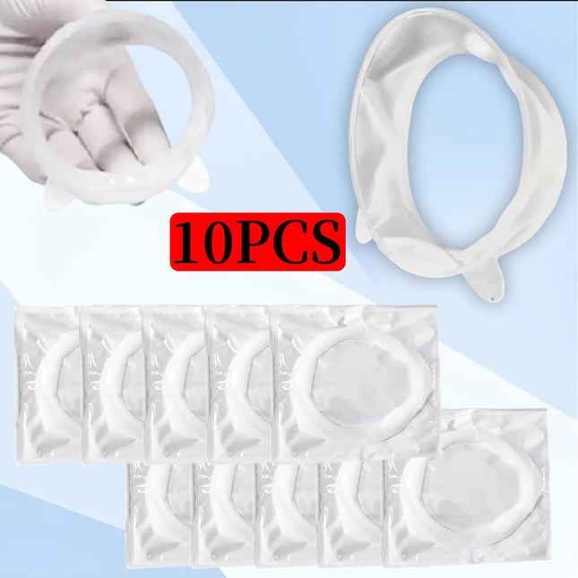 10 Piece Dental Mouth Opener 3D Oral Lip Cheek Retractor O Shape Rubber Expander for Small Junior Dentistry Tools Set