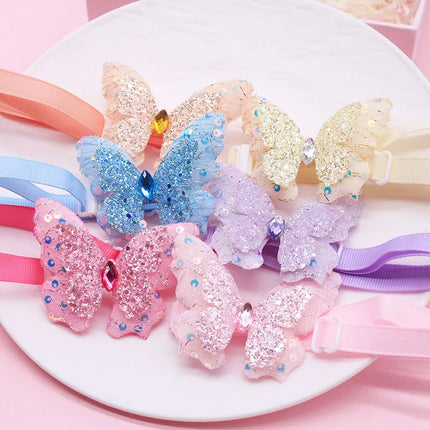 50PCS Dog Bowties Spring Summer Adjustable Pet Collars For Dogs Bow Ties Butterfly Small Puppy Bowknots Fashion Pet Supplies