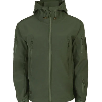 Military Shark Skin Soft Shell Jackets Men Tactical Windproof Waterproof Jacket Men Army Combat Jackets Mens Hooded Bomber Coats