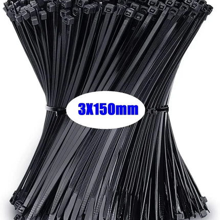 10-1000 pcs plastic clamping collar rilsan Cable ties clamp greenhouse plastic clamps self-tightening plastic necklace belts