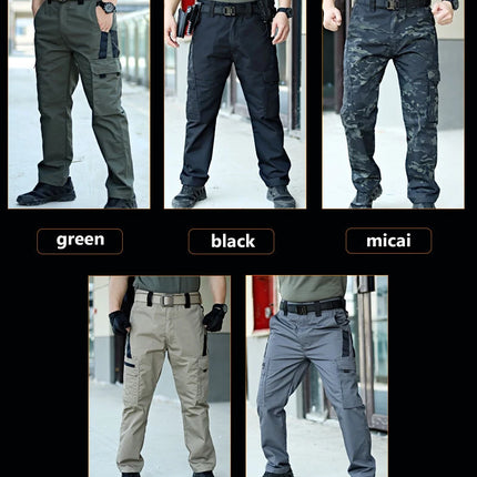 New Tactical Work Pants Men Outdoor Cargo Trousers Multi-pocket Waterproof Pant Autumn Spring Outdoor Workwear Hiking Trousers